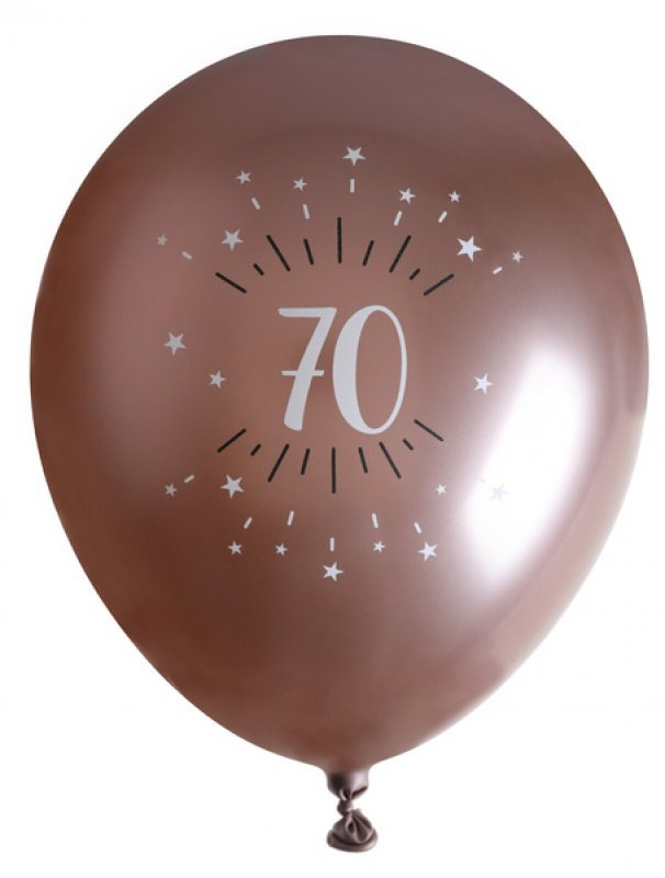 Ballonger Roséguld 70 år, 6-pack