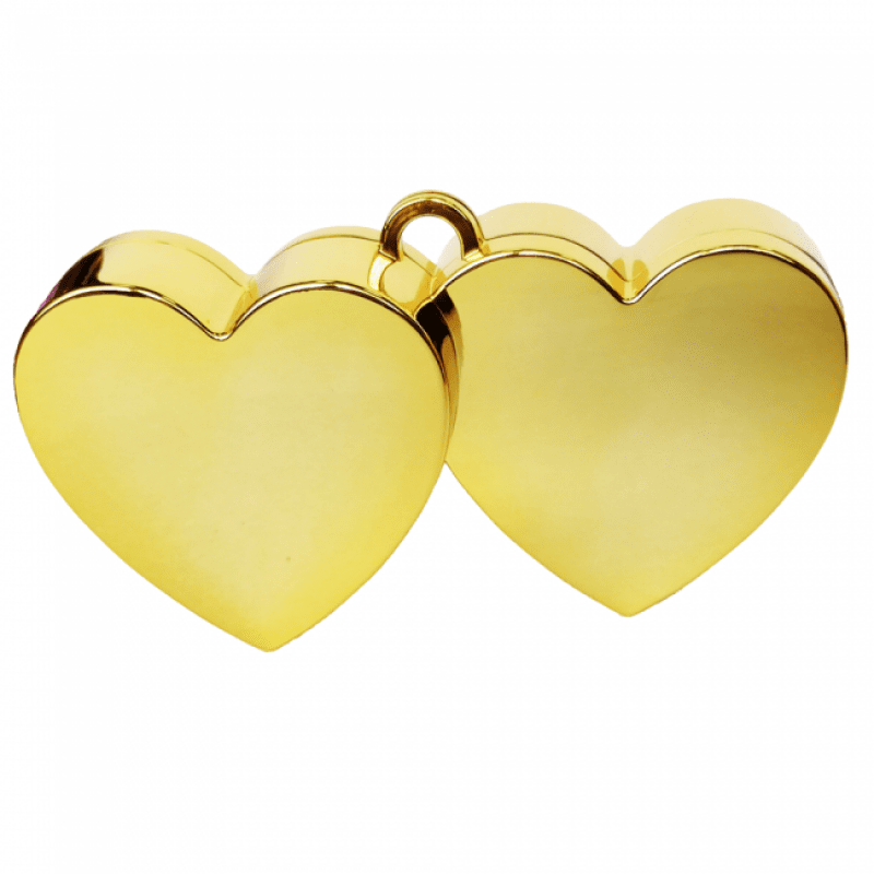 Ballongvikt hjärtan - guld