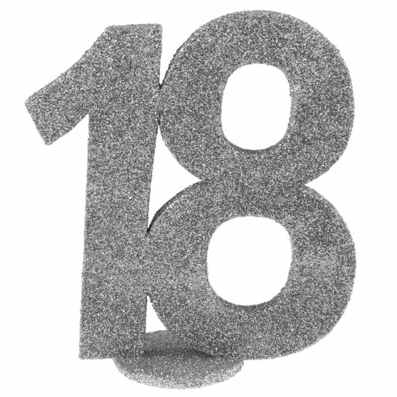 Bordsdekoration silver 18 år