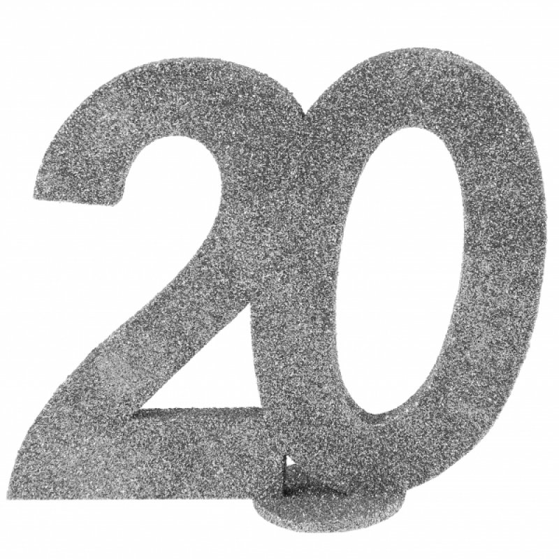 Bordsdekoration silver 20 år
