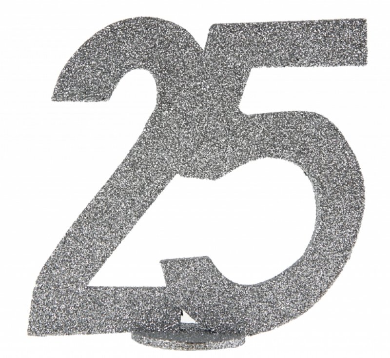 Bordsdekoration silver 25 år