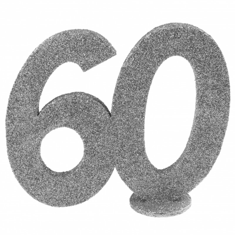 Bordsdekoration silver 60 år