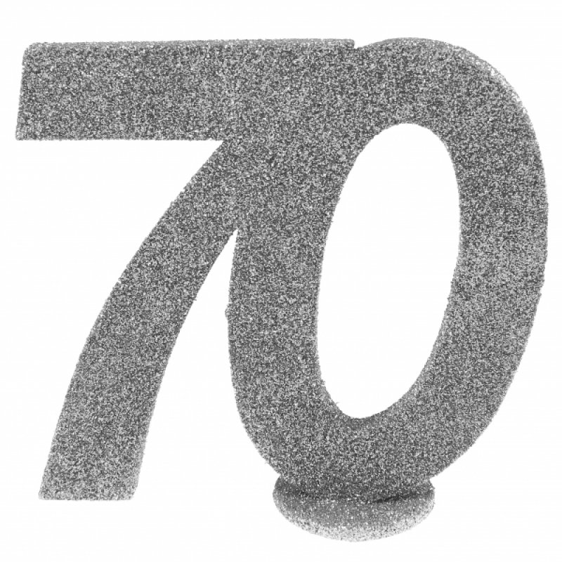 Bordsdekoration silver 70 år