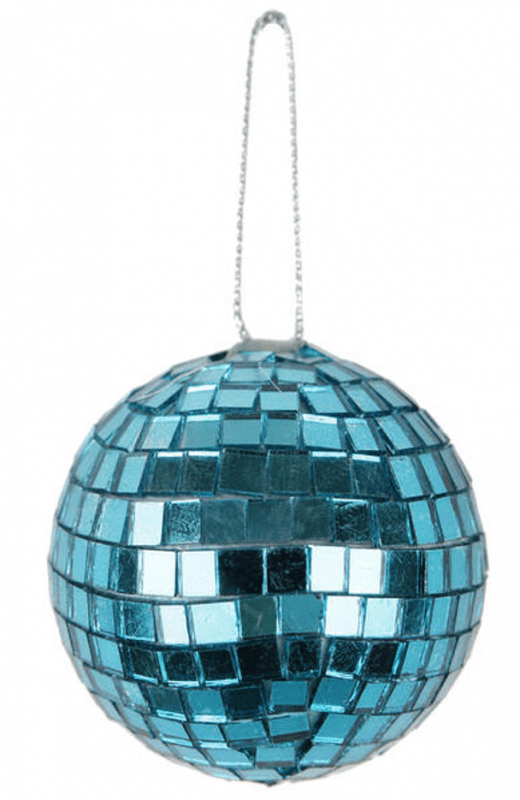 Discobollar dekoration - blå 2-pack