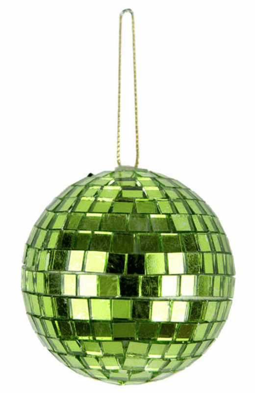 Discobollar dekoration - grön 2-pack