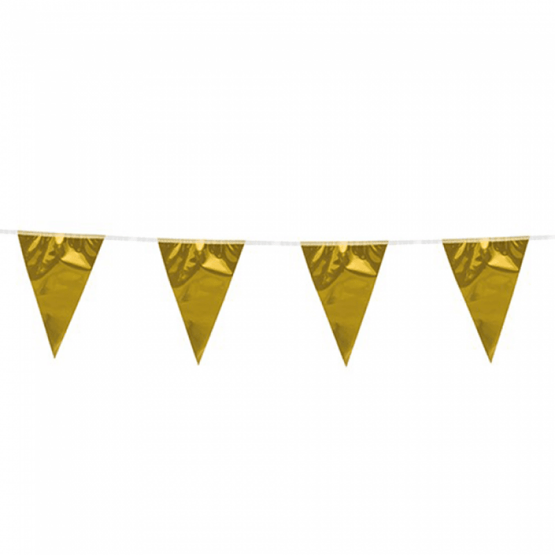 Flaggbanderoll metallic guld - flera storlekar 10x15 cm
