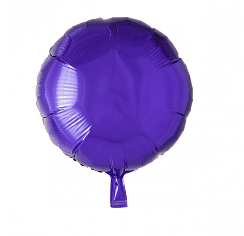 Folieballong rund lila - 46 cm