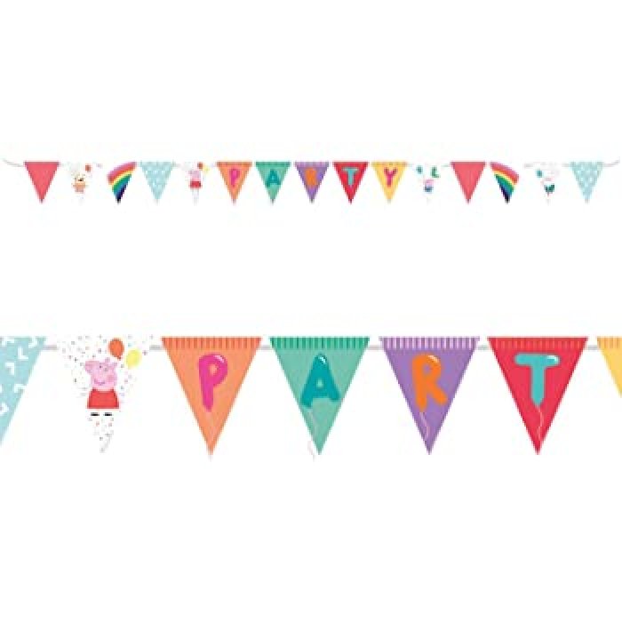 Flaggbanderoll Greta Gris - papp 330 cm