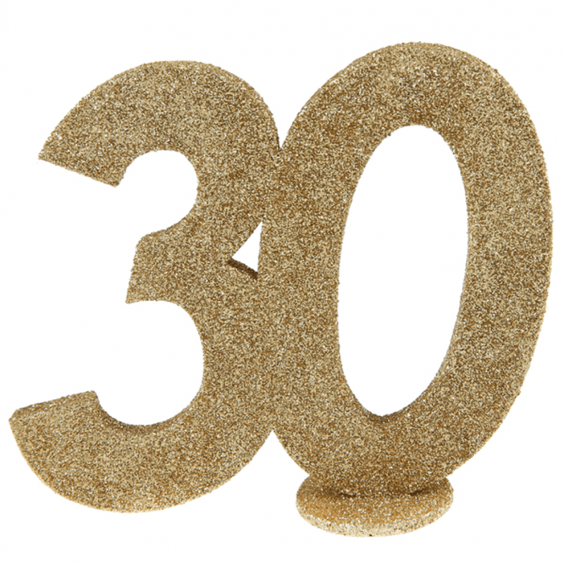 Bordsdekoration guld 30 år