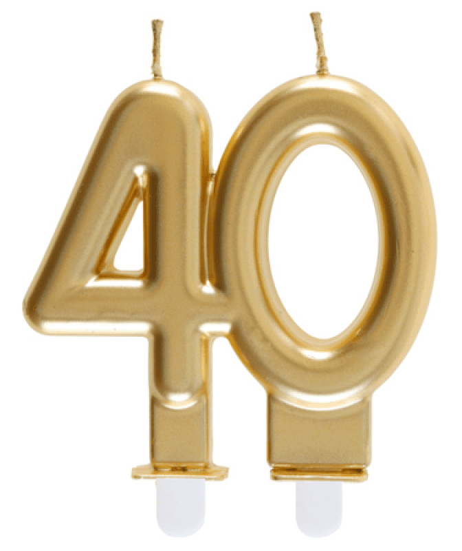 Tårtljus 40-år guld