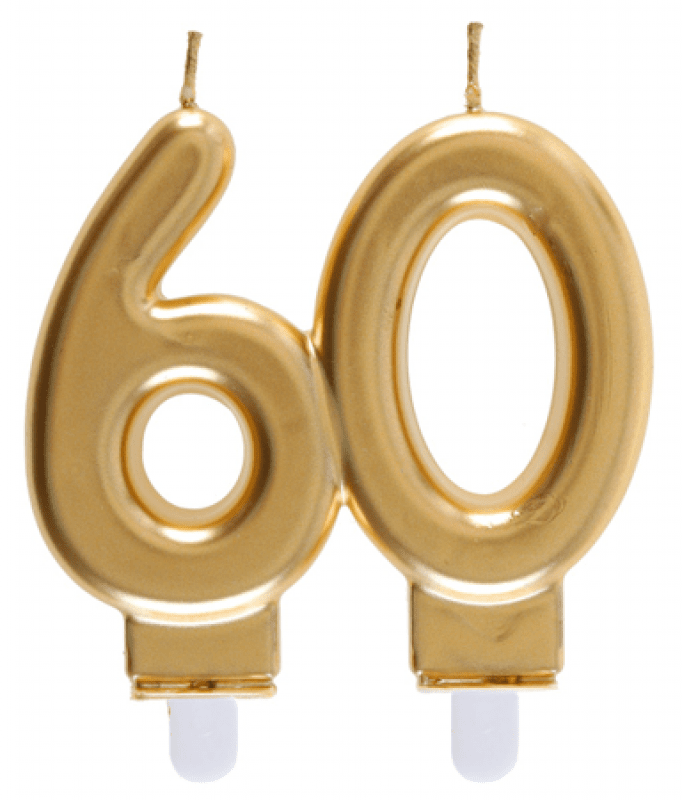 Tårtljus 60-år guld