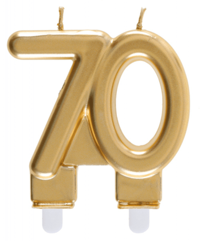 Tårtljus 70-år guld