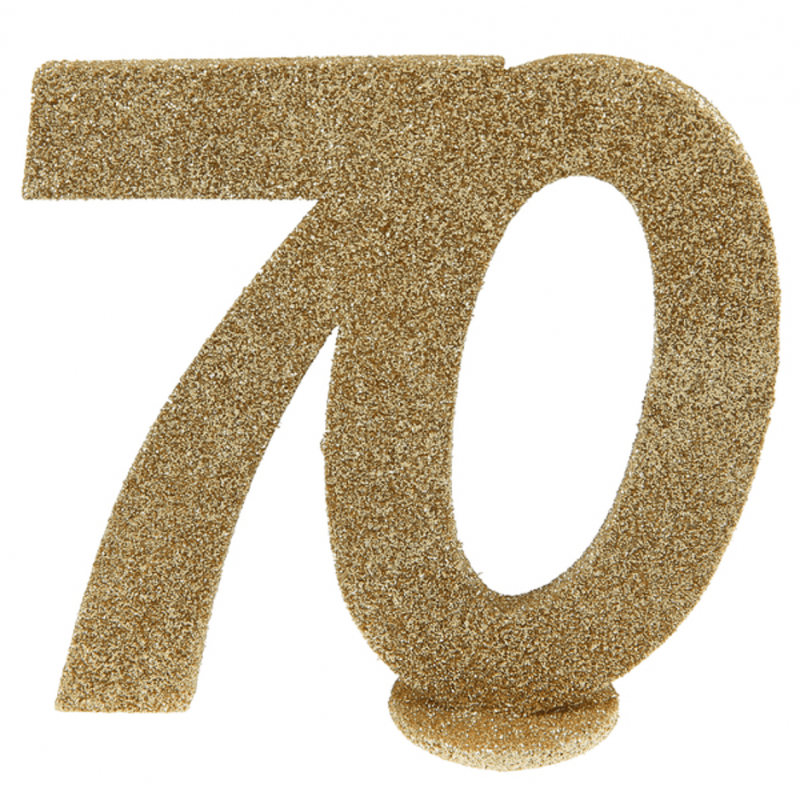 Bordsdekoration guld 70 år