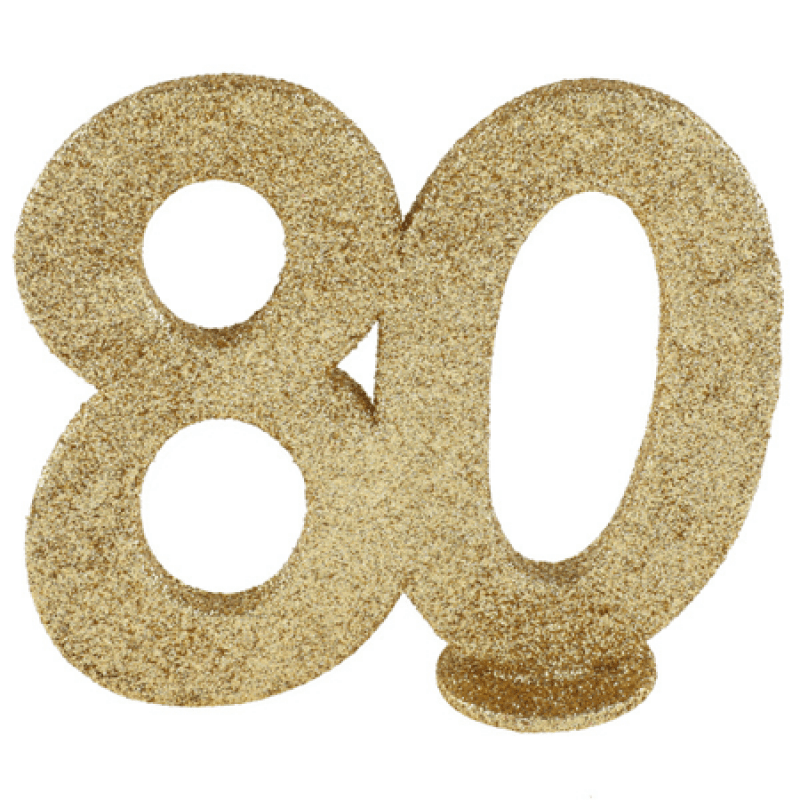 Bordsdekoration guld 80 år