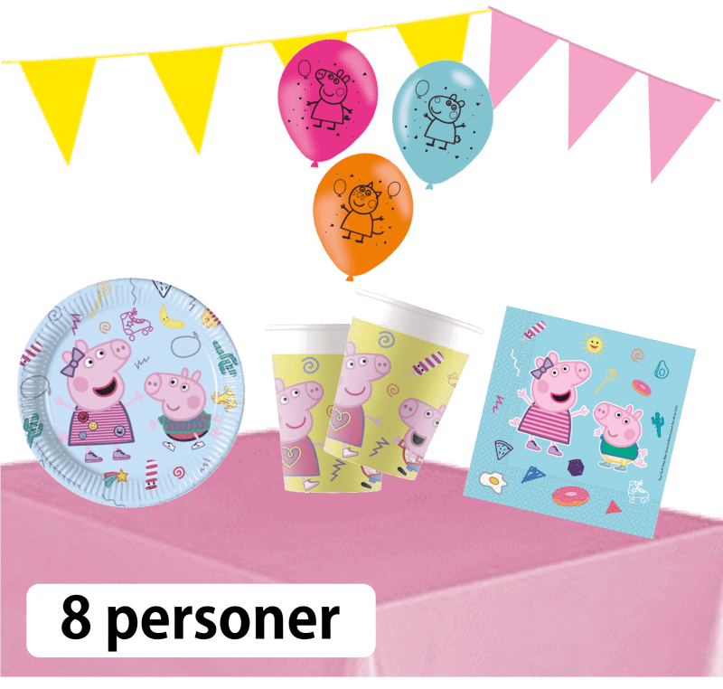 Kalaspaket Greta Gris Rosa 8 personer