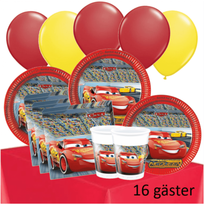 Cars/Bilar kalaspaket för 16 personer