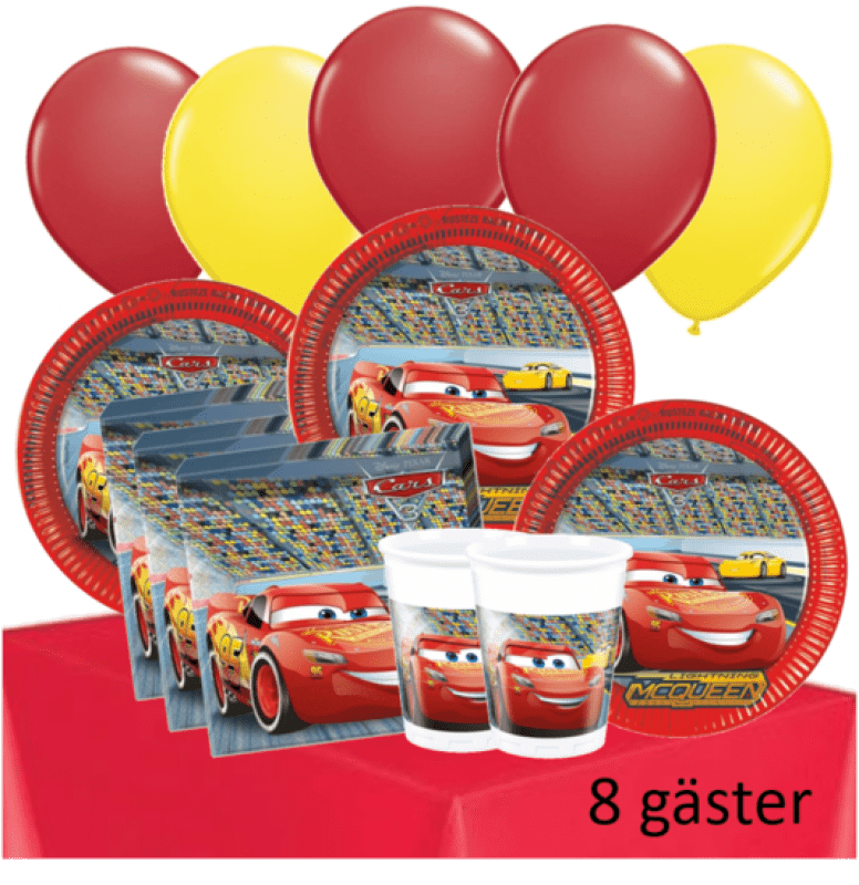 Cars/Bilar kalaspaket för 8 personer