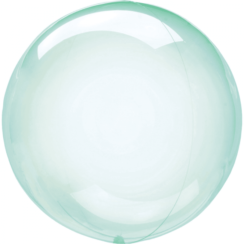 Kristallklar klotrund mindre ballong - grön