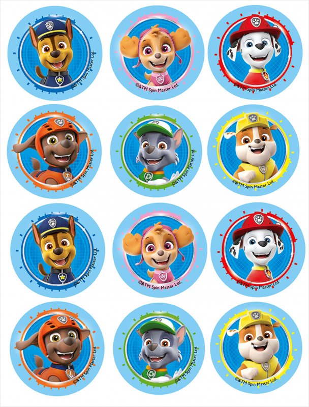 Muffinsbilder Paw Patrol 12-pack