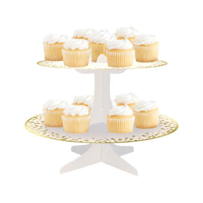 Muffinsfat vit & guld