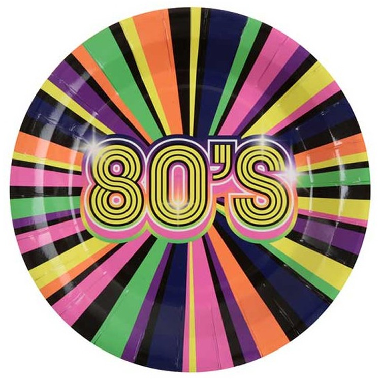 80's Party Papperstallrik 10-pack