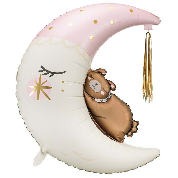 Baby Shower/Dop Måne Folieballong 98cm