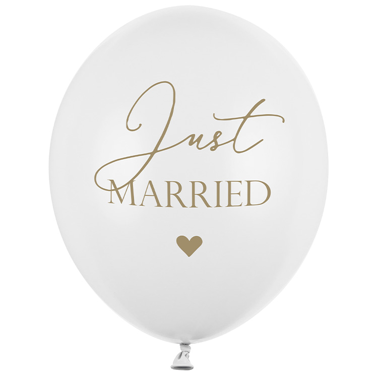 Ballonger "Just Married" Vit 6-pack