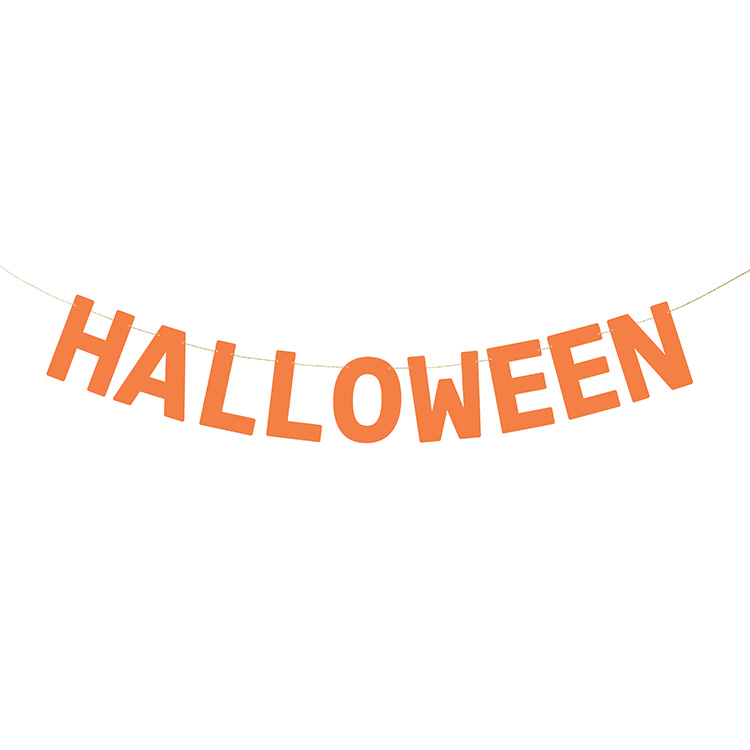 Banderoll Orange "HALLOWEEN" 2,5m
