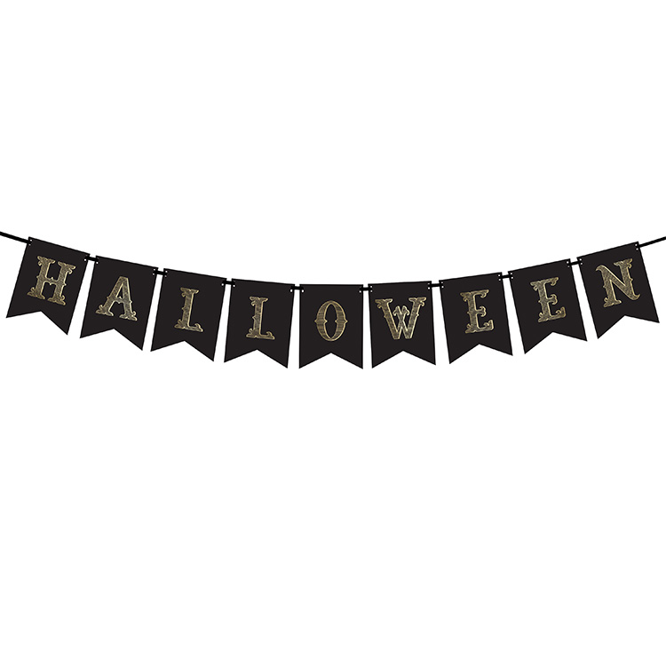 Banderoll Svart Halloween 175cm