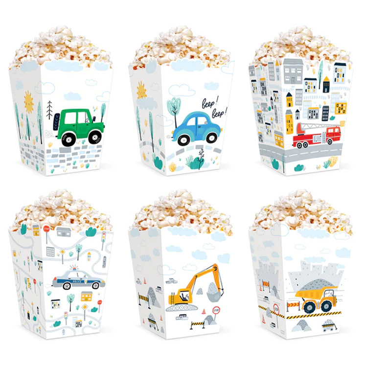 Bilar & Fordon Popcornbehållare 6-pack