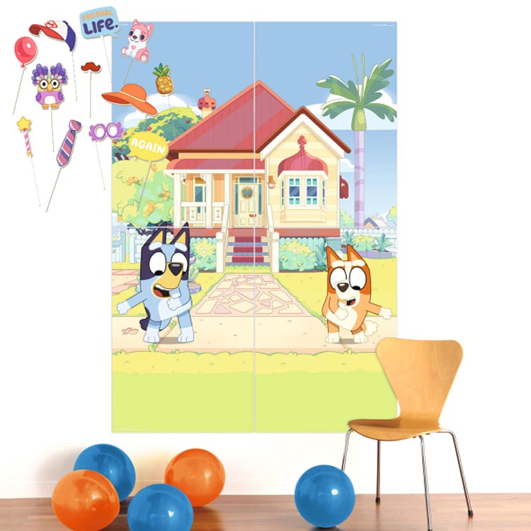 Bluey Bakgrund Till Scen 4 x 70,6x101,8cm