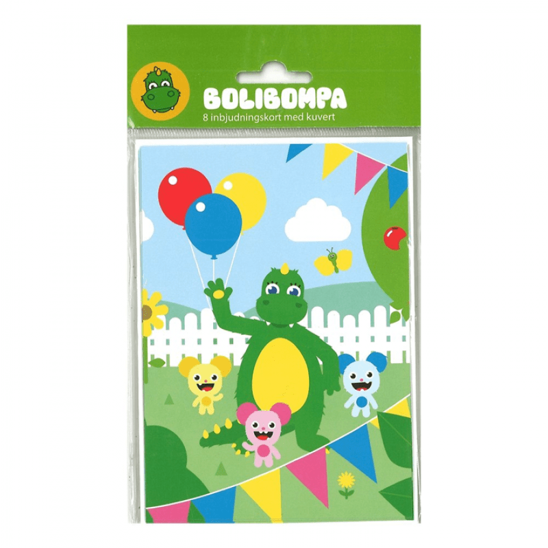 Bolibompa inbjudningskort 8-pack