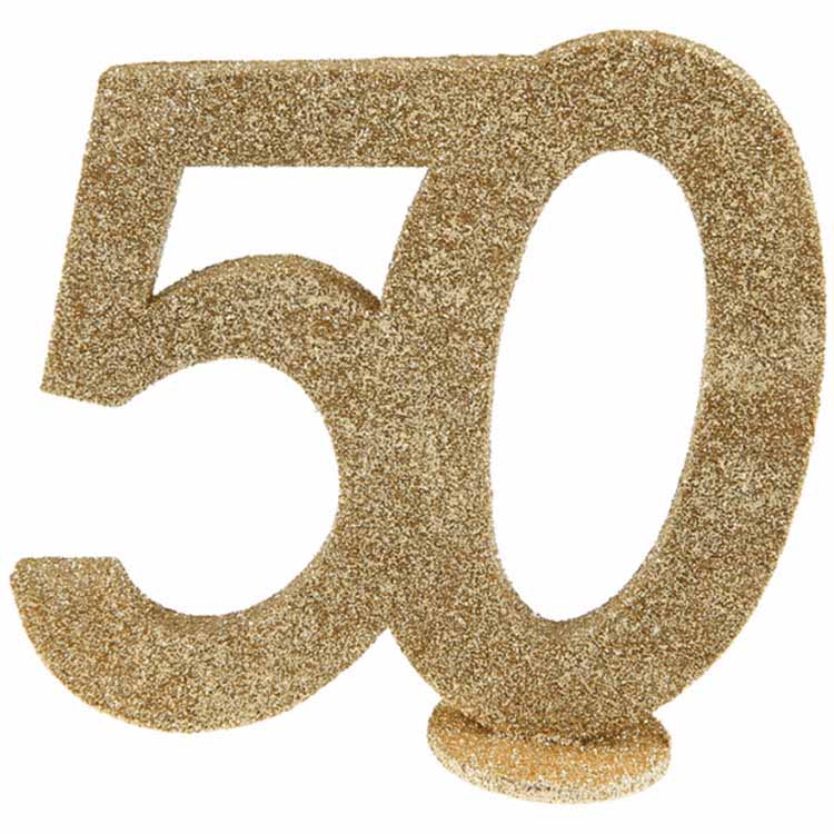 Bordsdekoration guld 50 år