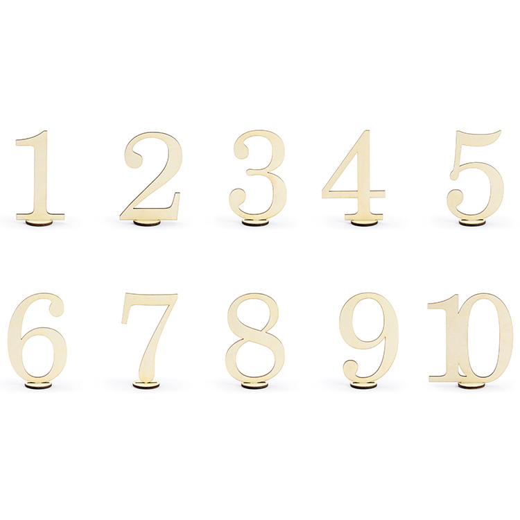 Bordsnummer Trä 10,5cm 10-pack