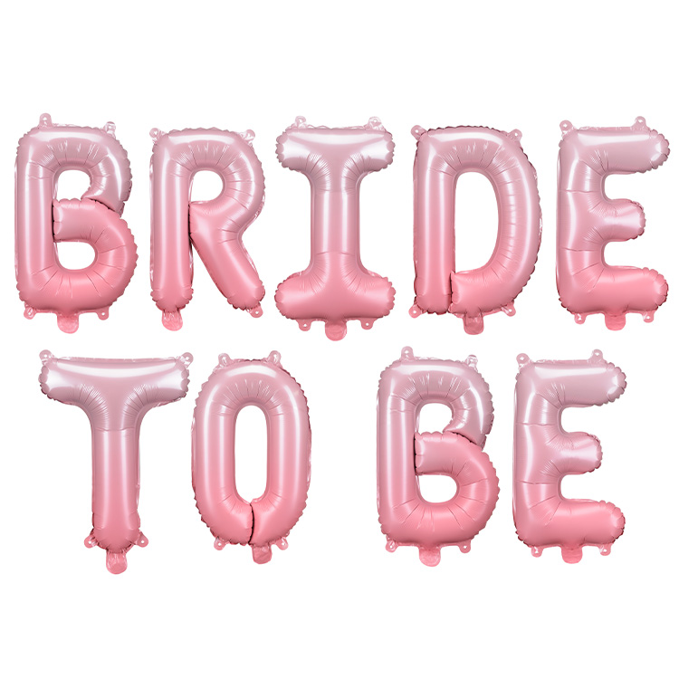 "BRIDE TO BE" Folieballonger Rosa 350x45cm