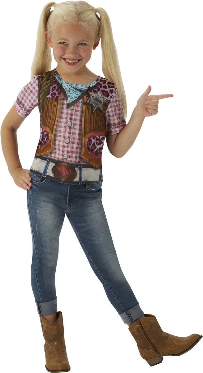 Cowgirl T-shirt Maskeraddräkt Barn M