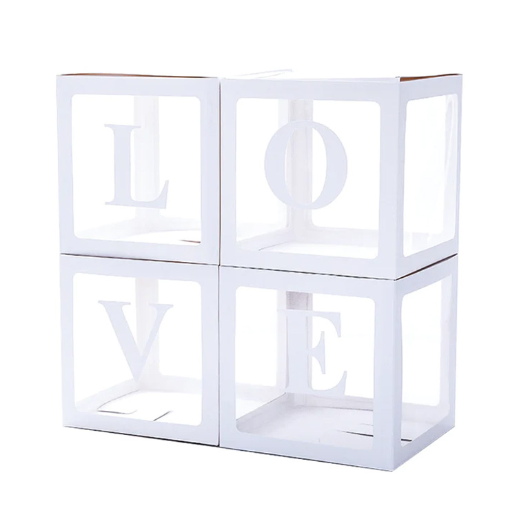 Dekorationsboxar "LOVE" 4-pack