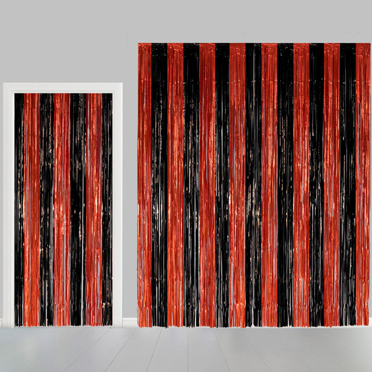 Draperi Svart & Orange 100x240m