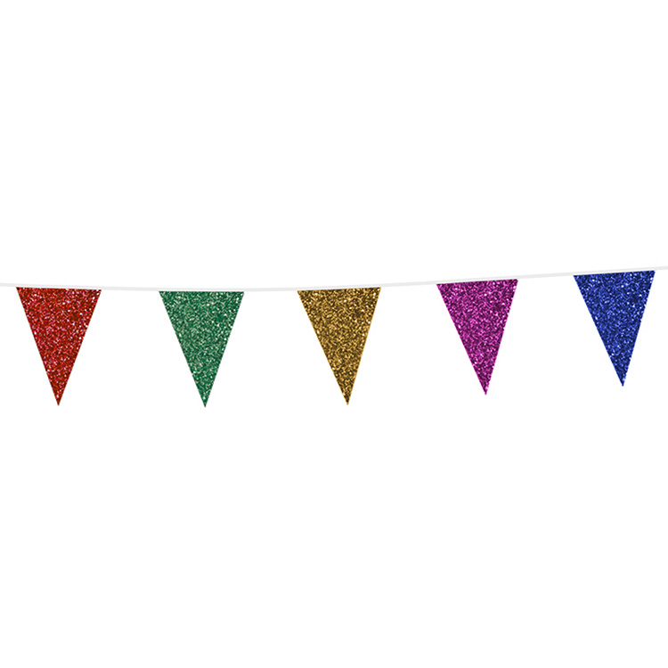 Flaggbanderoll Glitter Flerfärgad 6m