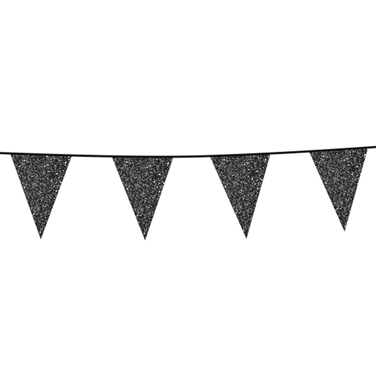 Flaggbanderoll Glitter Svart 6m