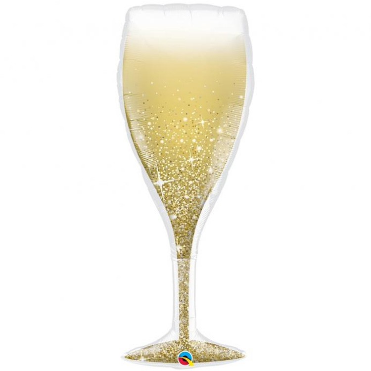 Folieballong Glas Med Bubbel 99cm