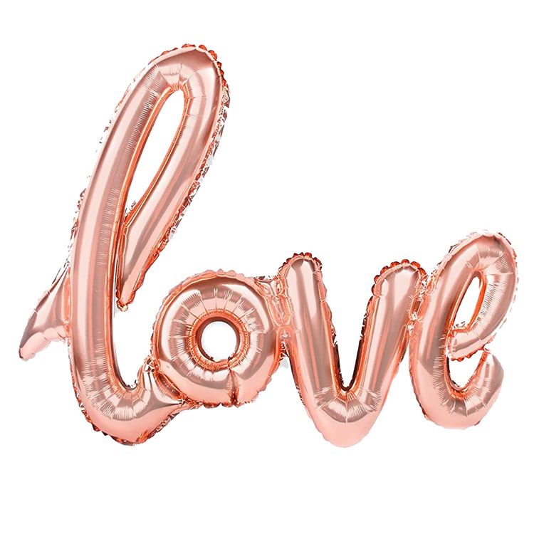 Folieballong "love" Rosé