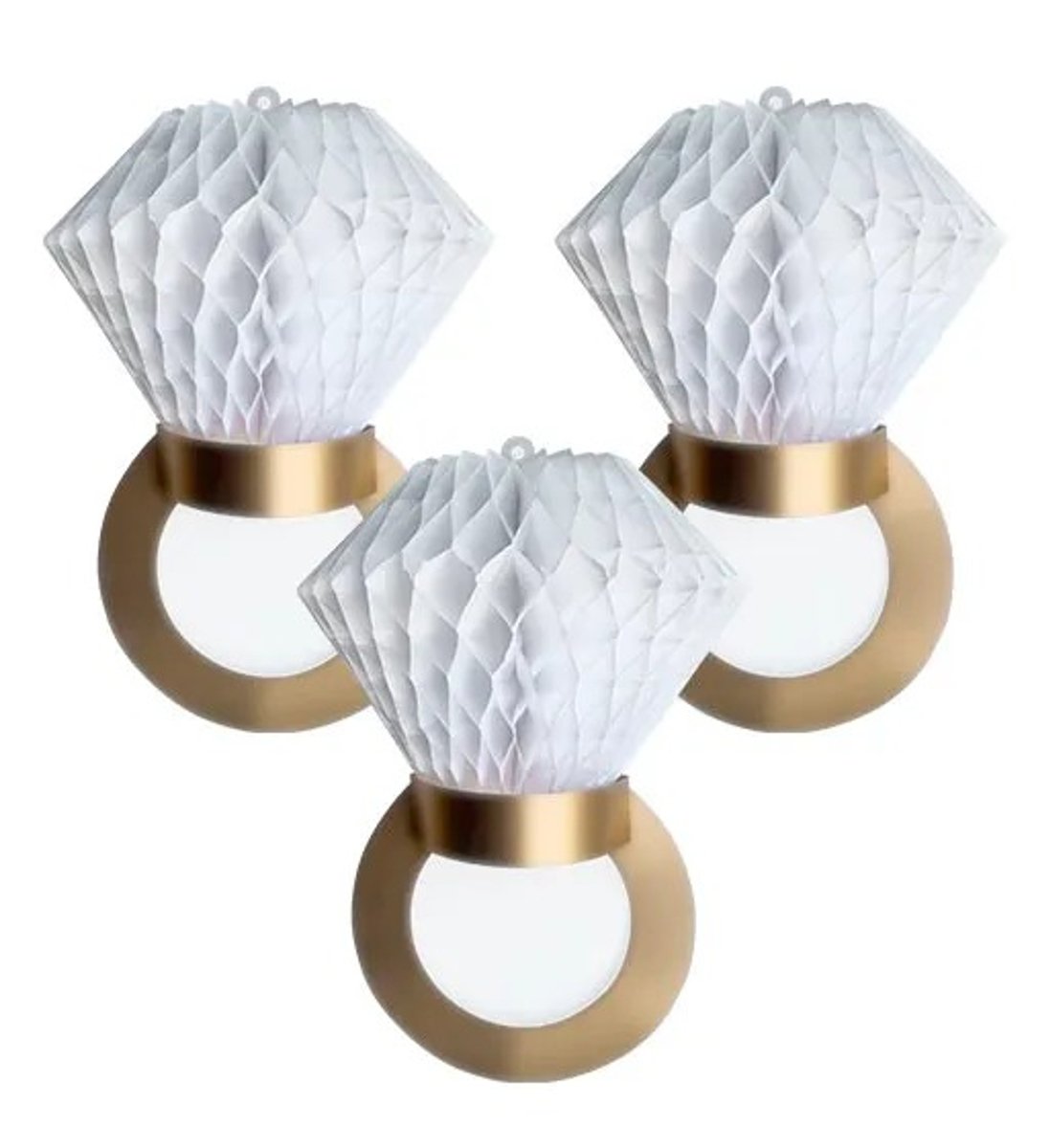 Förlovningsring honeycomb 28 cm 3-pack