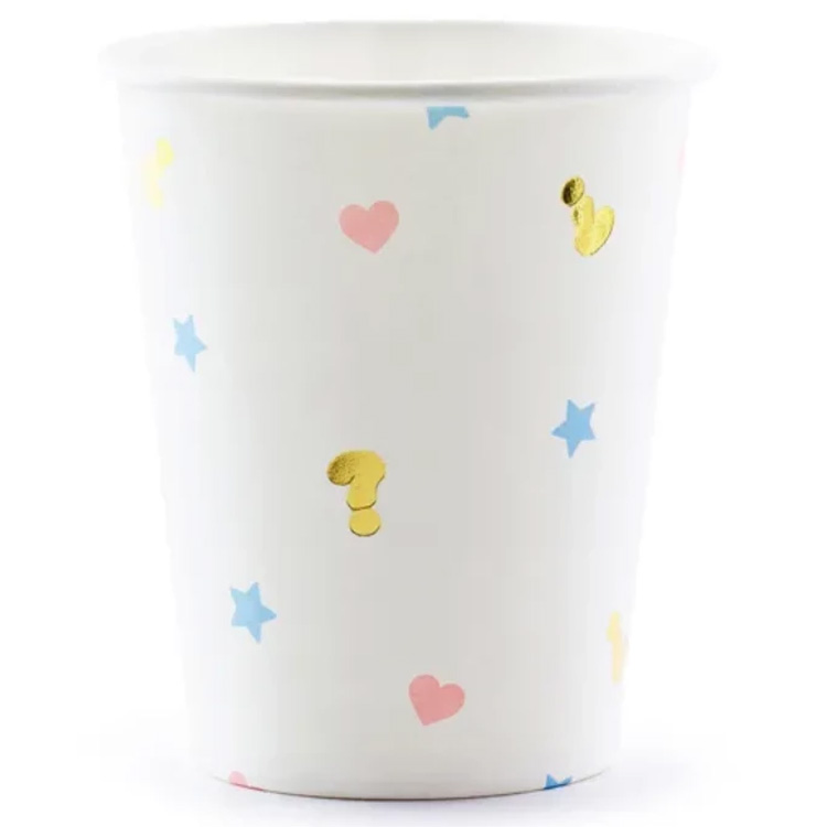 Gender Reveal Pappersmugg 6-pack