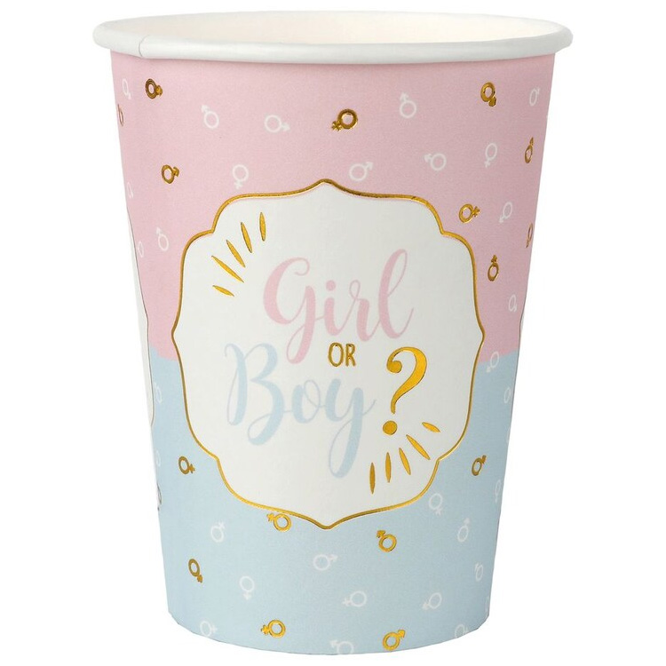 Girl Or Boy Pappersmugg 10-pack