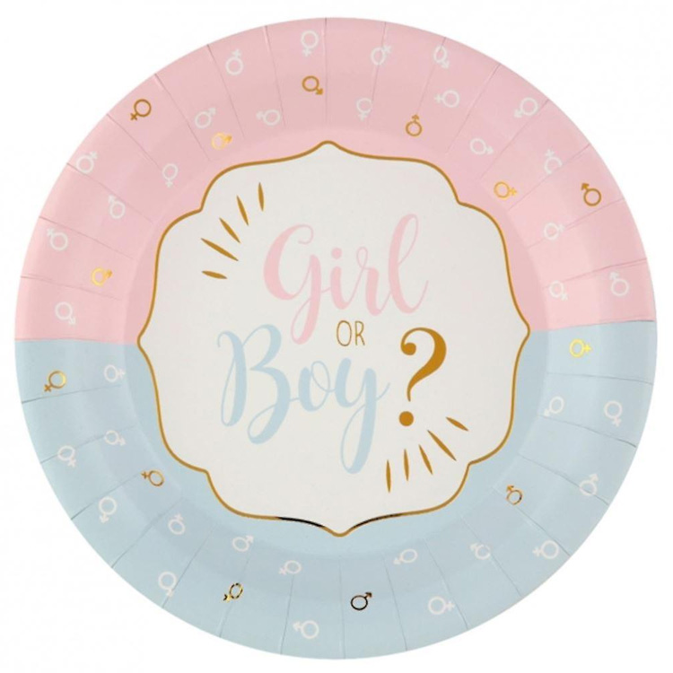 Girl Or Boy Papperstallrik 10-pack