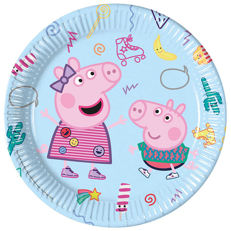 Greta Gris Papperstallrik 23 cm 8-pack