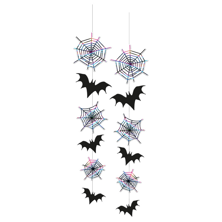 Halloween Hängande Dekoration Spindelnät & Fladdermus