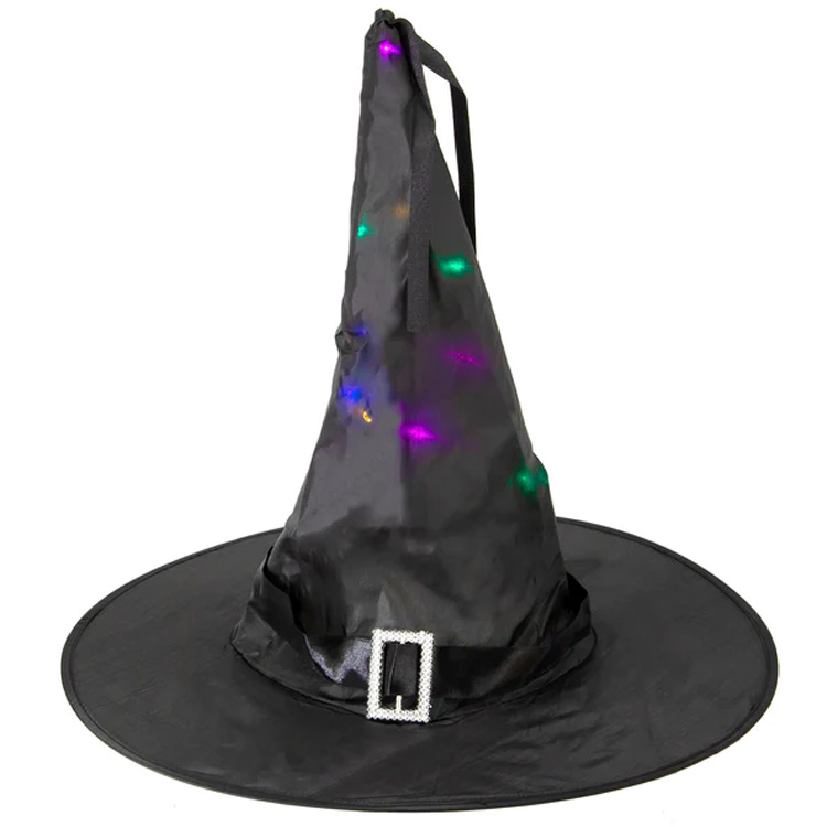 Halloween Häxhatt Med Lysdioder 38x35cm