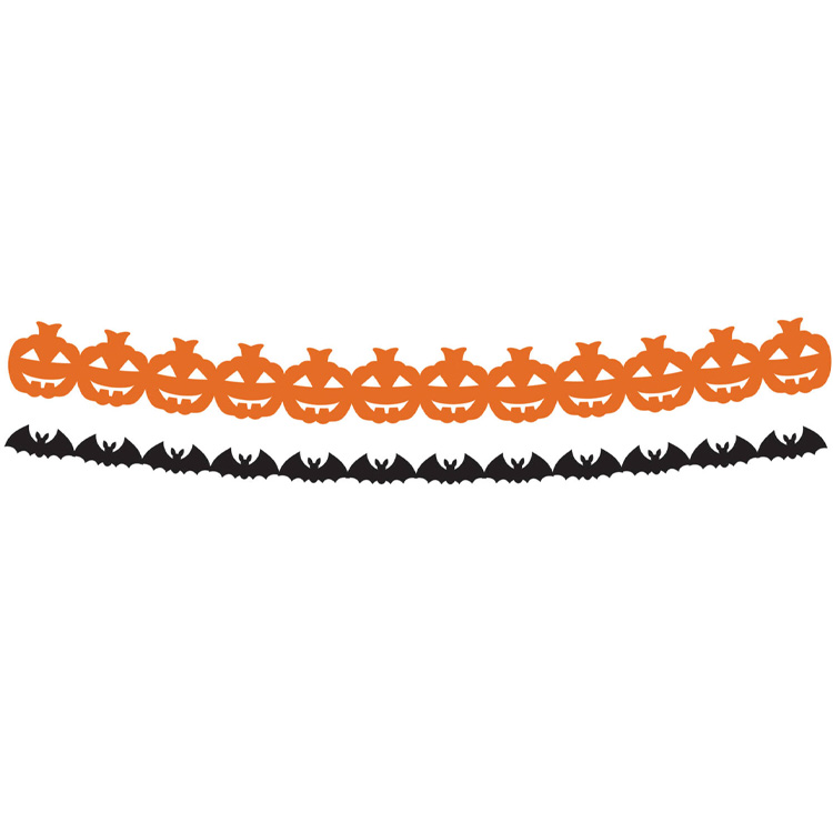 Halloween Pappersgirlang Pumpor & Fladdermöss